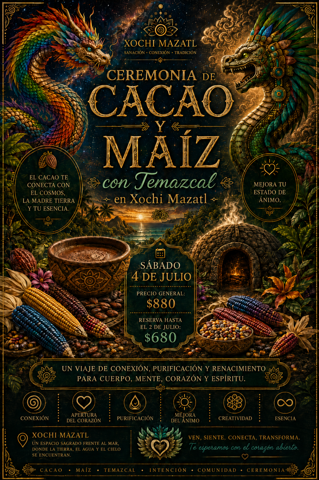 Ceremonia de Cacao y Maíz